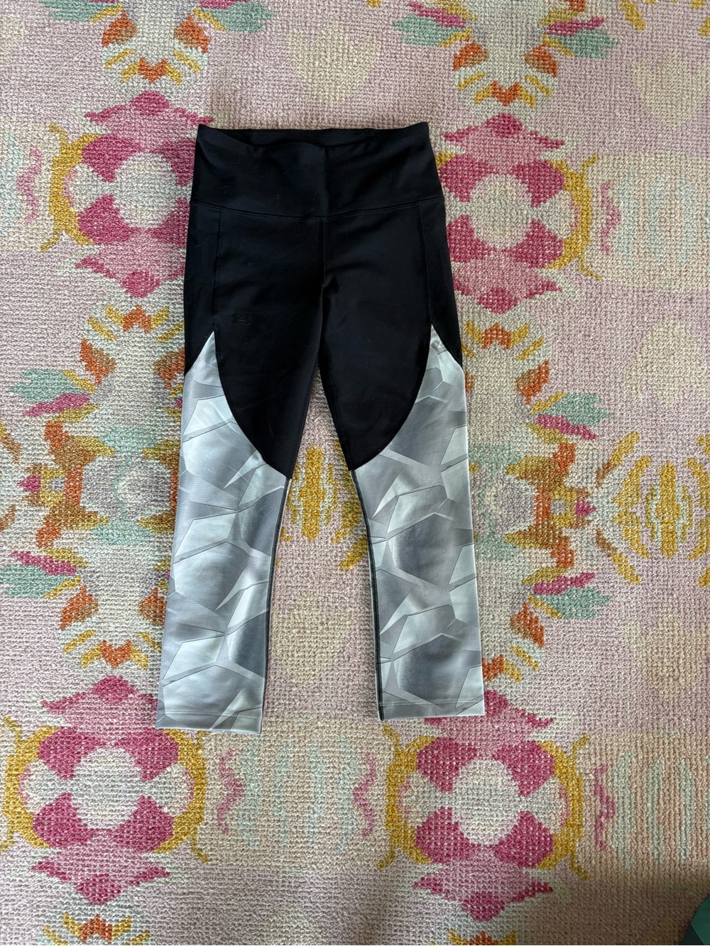 Under armor Black and Silver Athletic Leggings